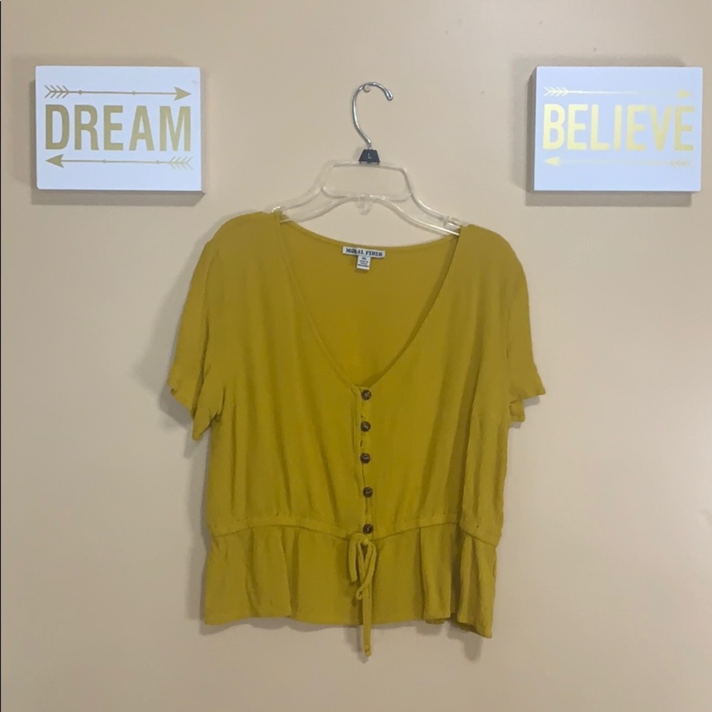 Yellow Button Up
